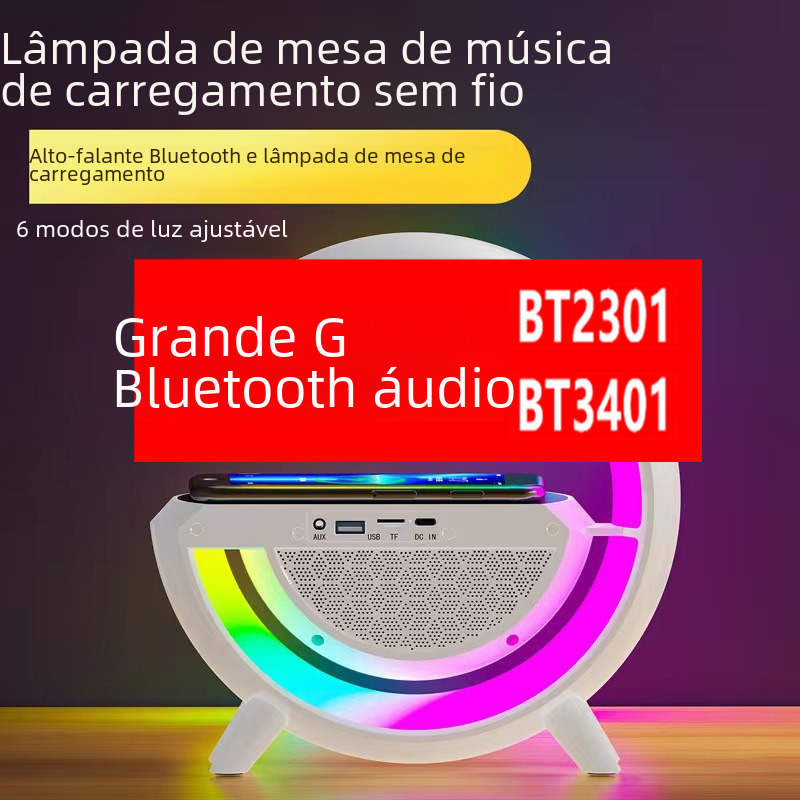 Thumbnail: BT-3401 Bluetooth Speaker with Colorful Atmosphere Light