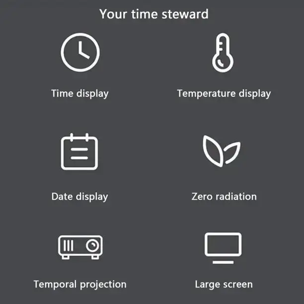 Thumbnail: Digital Projection Alarm Clock with LED Mirror Display