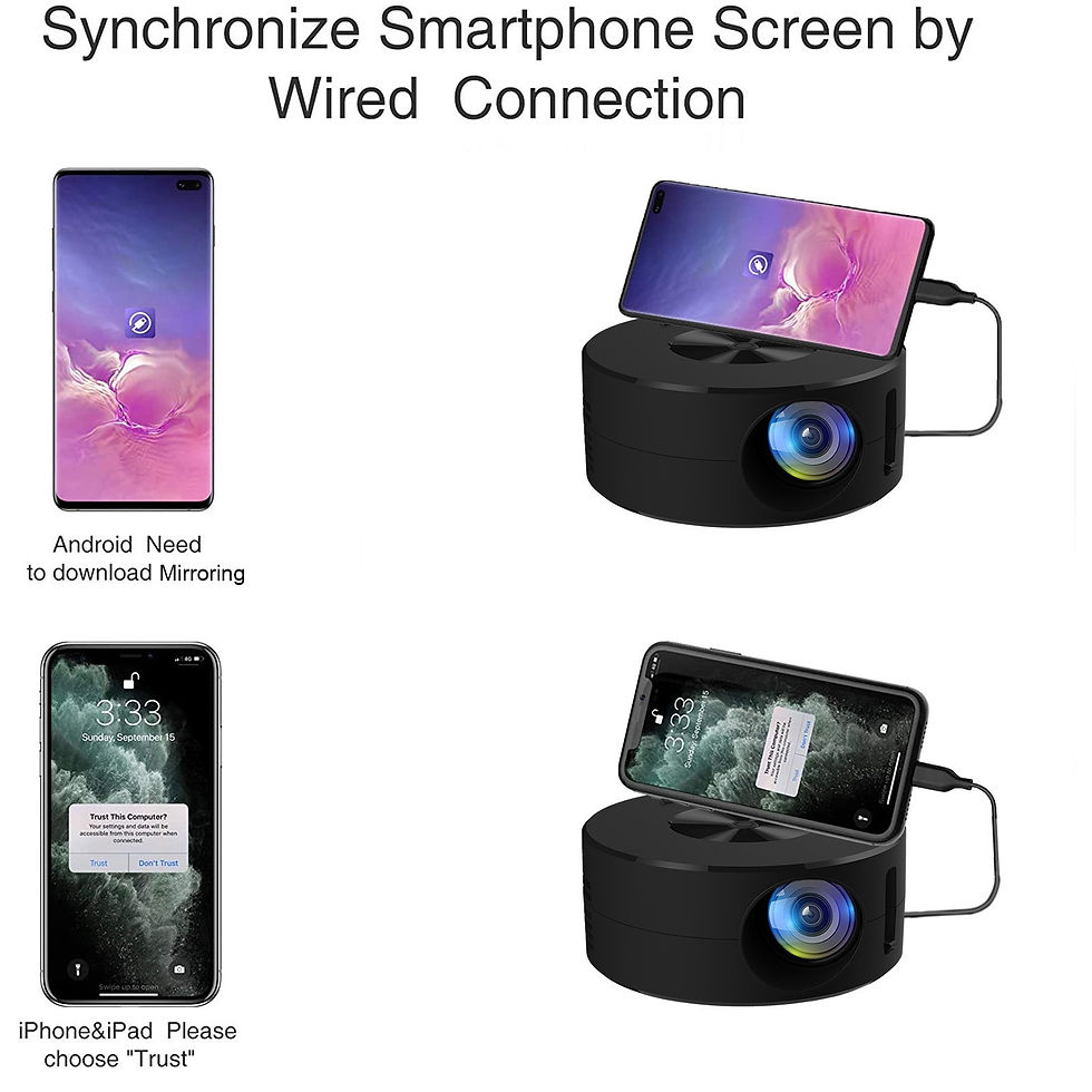 Thumbnail: Mini Portable 1080P HD LED Projector for Kids