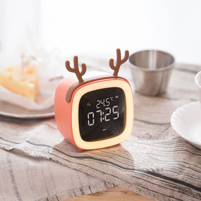 Cute Pet Digital Clock with Alarm Function