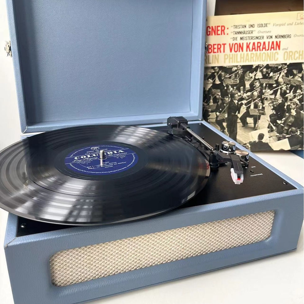 Thumbnail: Bluetooth Vinyl Record Player and Speaker Home Decor