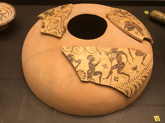 fragments of a container, clay, from Miletus, c. 570–540 BCE, showcase “The Cultural Histo