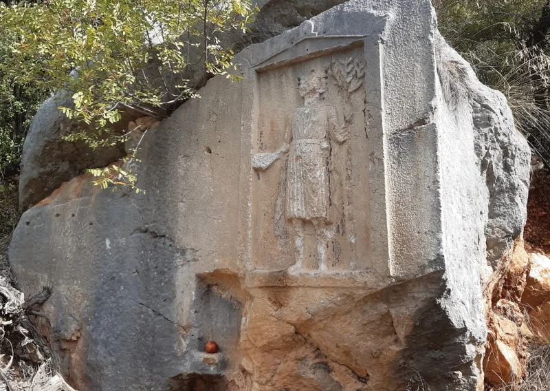 Apollo and bay tree relief