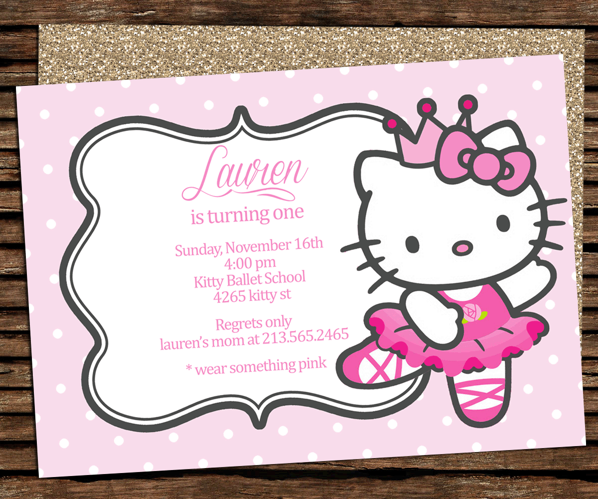 Thumbnail: Hello Kitty Birthday Invitation
