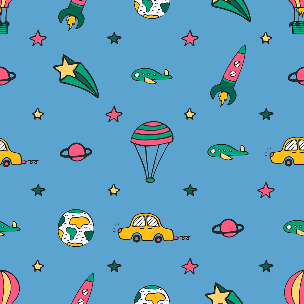 Close-up view of Kids Digital Pattern.