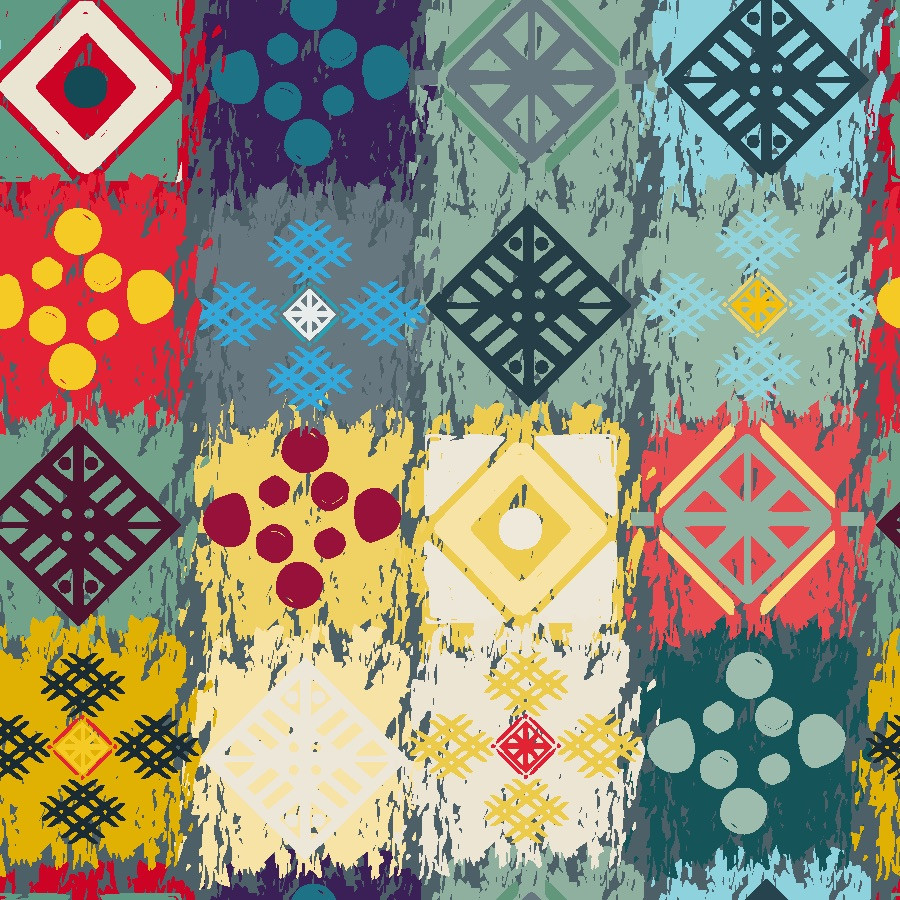 Close-up view of Geometric Digital Pattern.