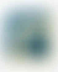 Teal satin polka dot scarf with yellow border in layered fold.