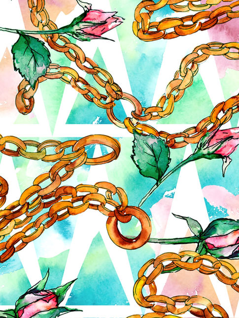 Close-up view of Mughal Digital Pattern.