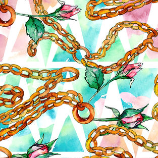 Close-up view of Mughal Digital Pattern.