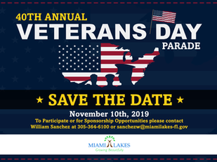 Saluting our troops with the Town of Miami Lakes