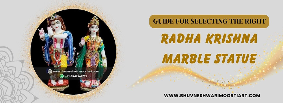 Radha Krishna marble statue