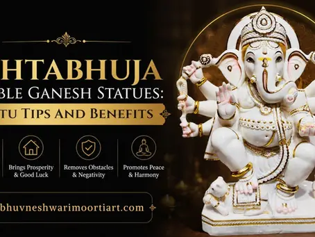 Ashtabhuja Marble Ganesh Statues: Vastu Tips and Benefits