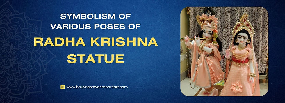 Radha Krishna marble statue