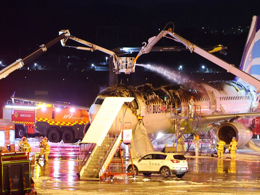 Air Busan A321 Engulfed in Flames at Gimhae Airport
