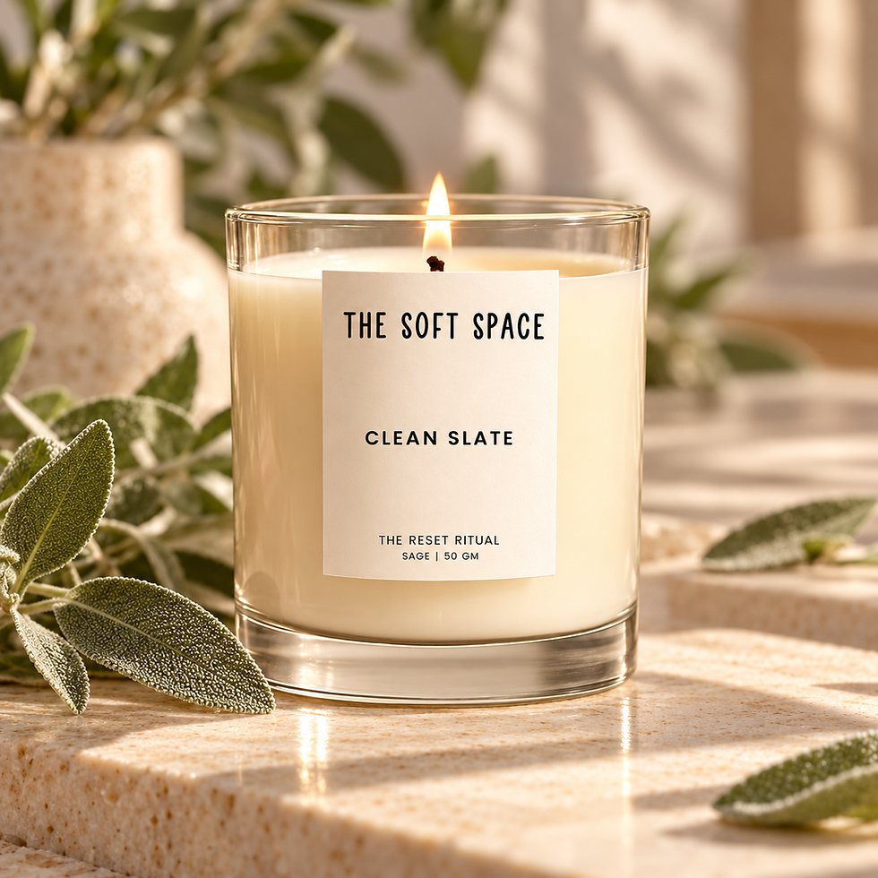 Clean Slate Sage scented candle by The Soft Space