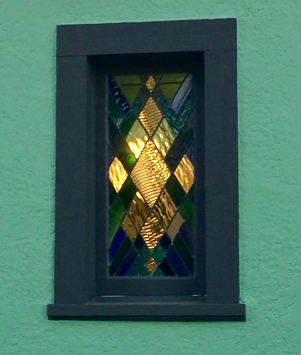 Art Deco Stained Glass Window exterior