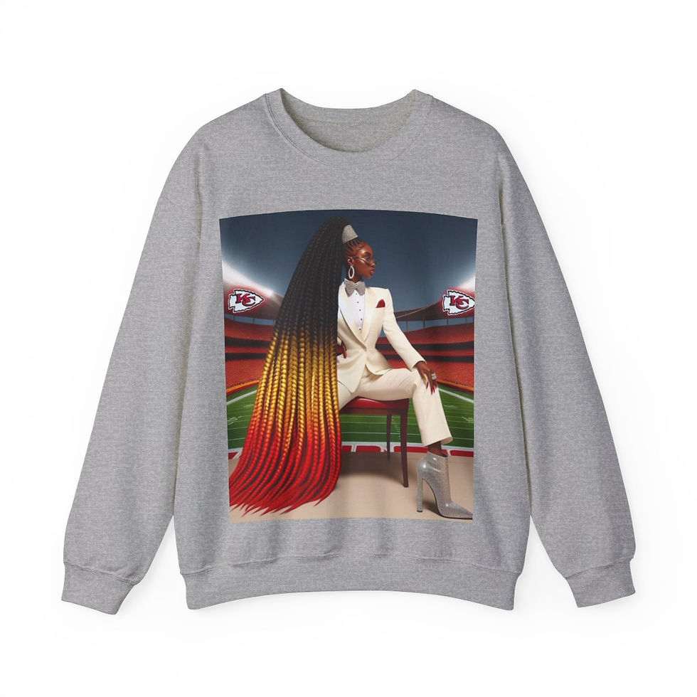 Thumbnail: BTT CREATIONS Chiefs Girl 1 Unisex Heavy Blend™ Crewneck Sweatshirt