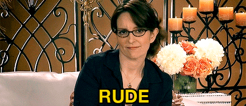 Tina Fey looking offended