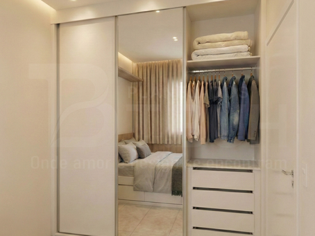 Guarda-Roupas Planejados com Espelho trazem elegância e funcionalidade para seu quarto