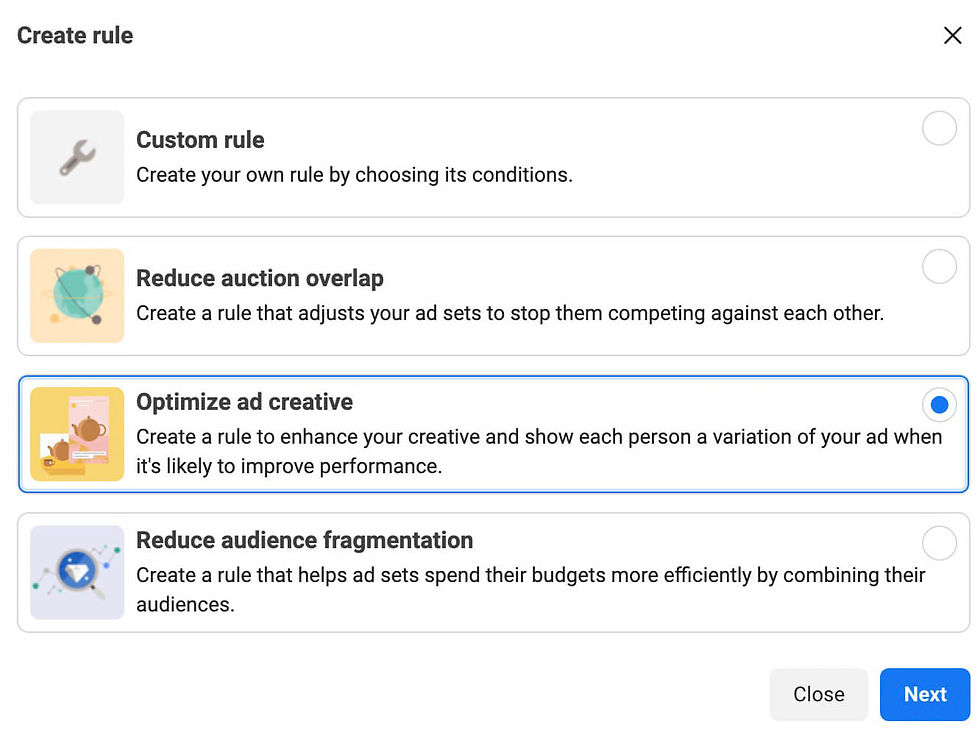 Enable advanced creative