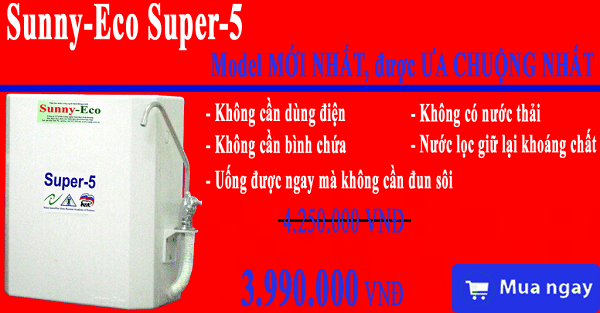 máy lọc nước nano super 5