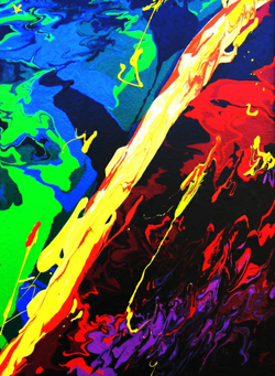 Вогняна річка, 30х40, акрил, 06.2019