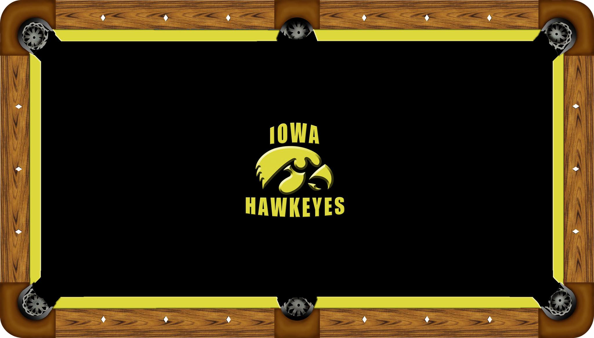Iowa Hawkeys Custom Pool Table Felt