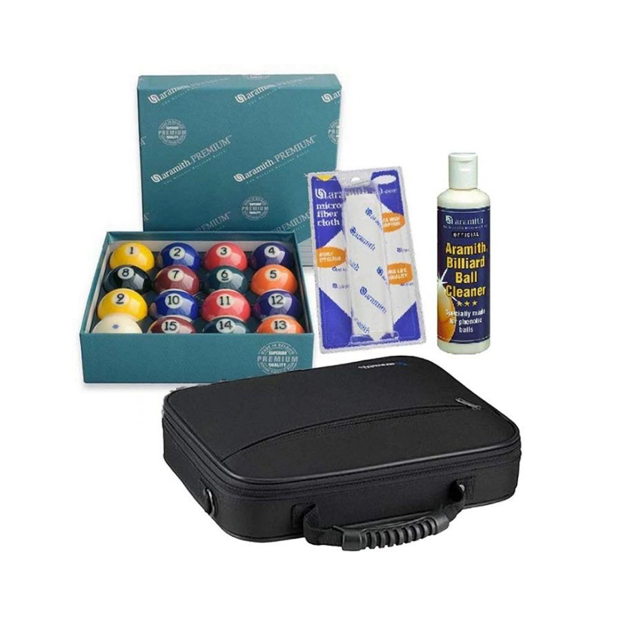 Aramith Billiard Ball Case with Aramith Premium Ball Set 2 1/4 inch