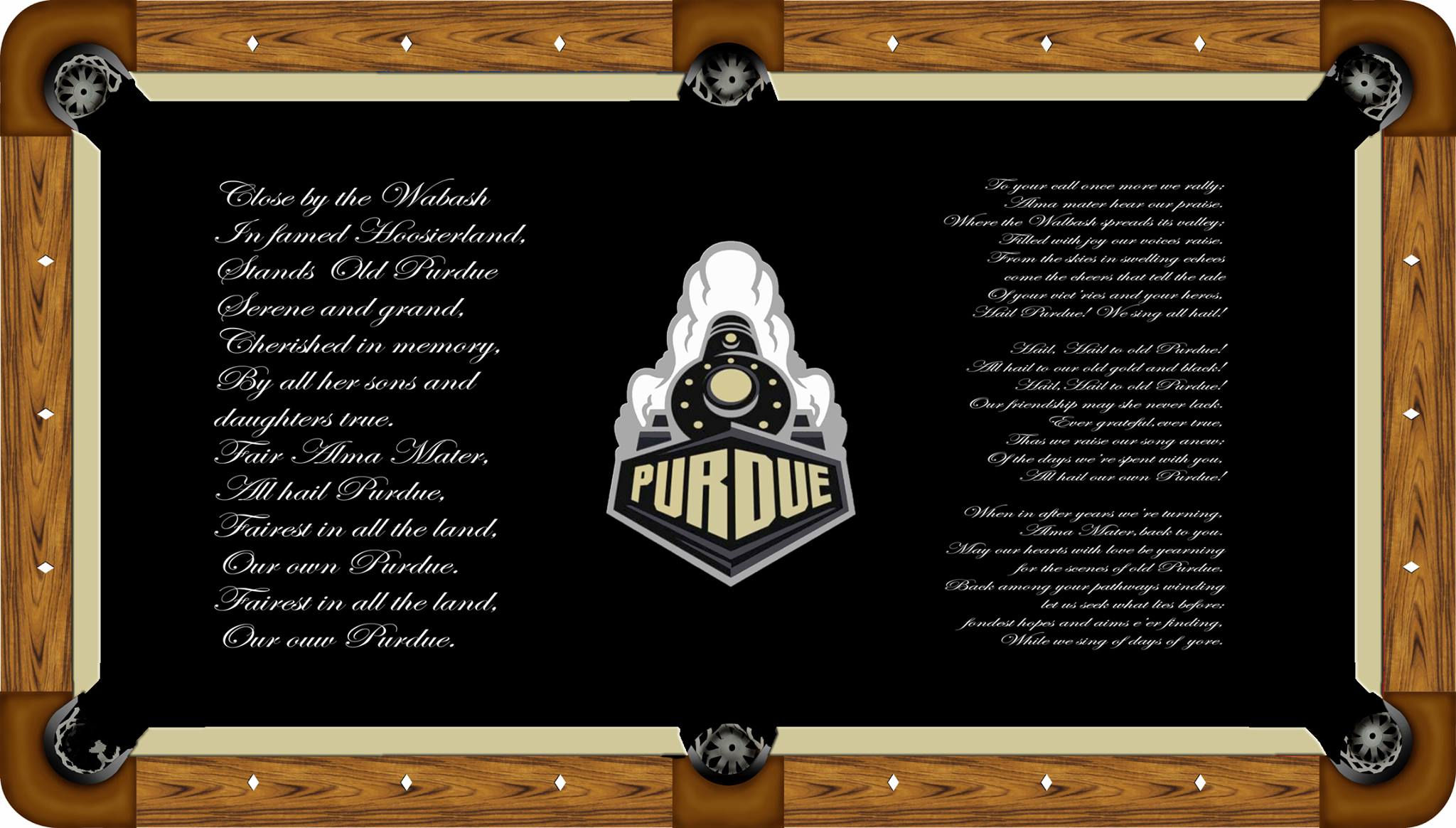 Purdue Custom Pool Table Felt