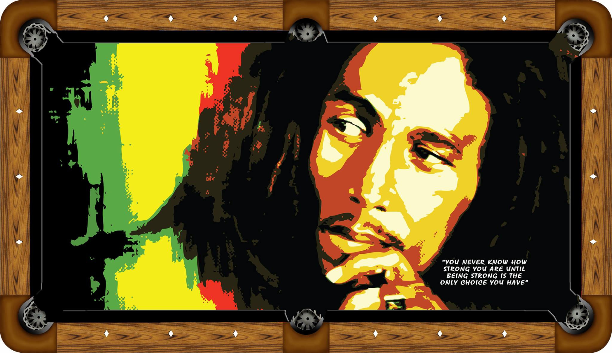 Bob Marley Custom Pool Table Felt