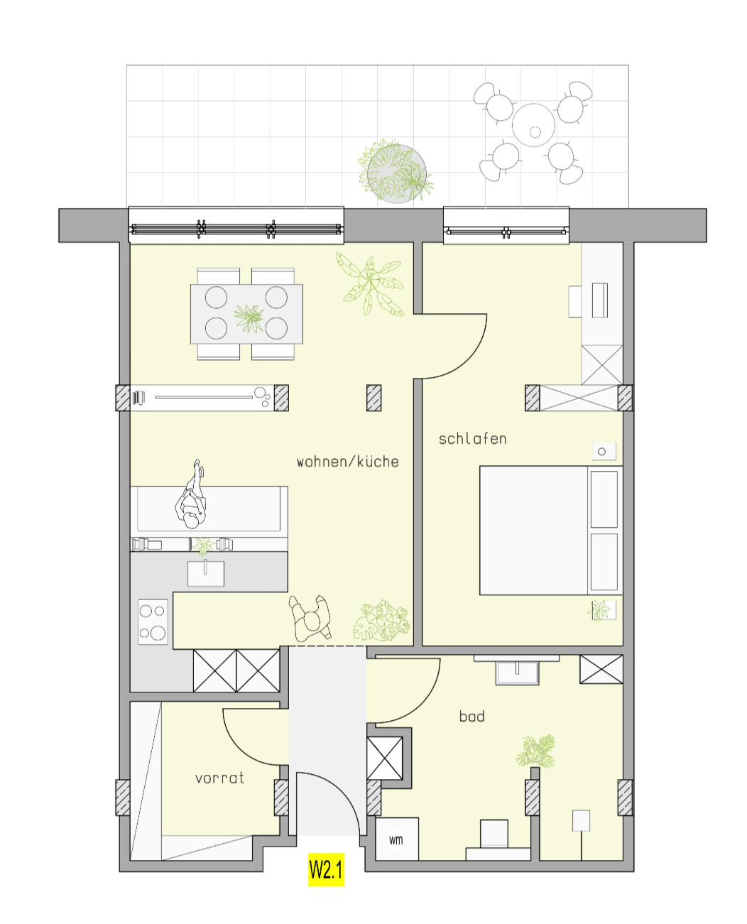 Wohnung Typ 2.1