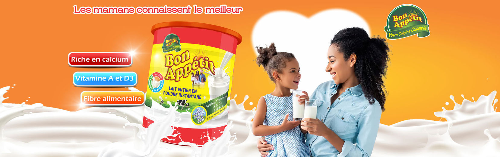Milk brand bon Appētit banner
