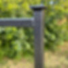 Thumbnail: 54" high x 36" wide, Finial Classic Metal Garden Trellis