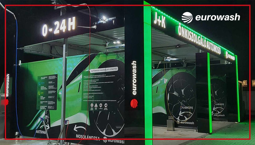 Dvojmístná samoobslužná automyčka Eurowash