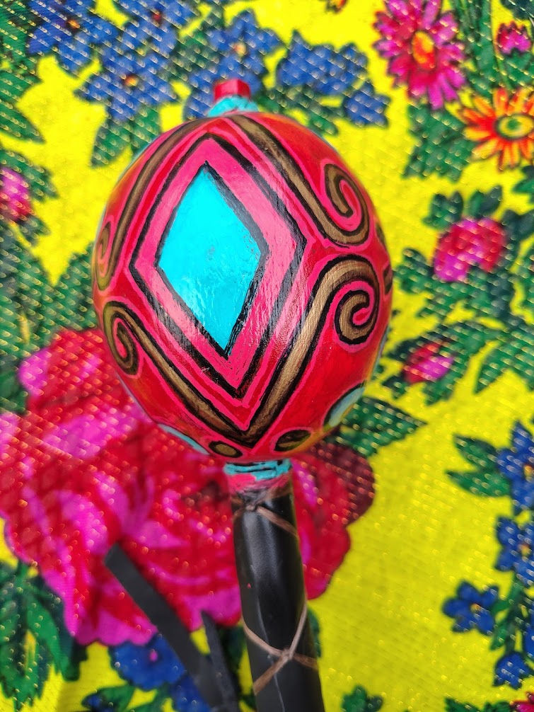 Ojo de Dios Ayacaxtli- God's Eye Hand Rattle