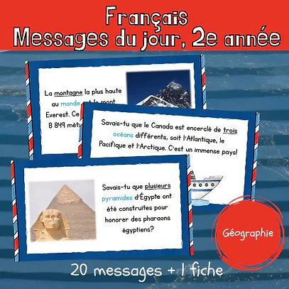 20 Messages du jour - Géographie