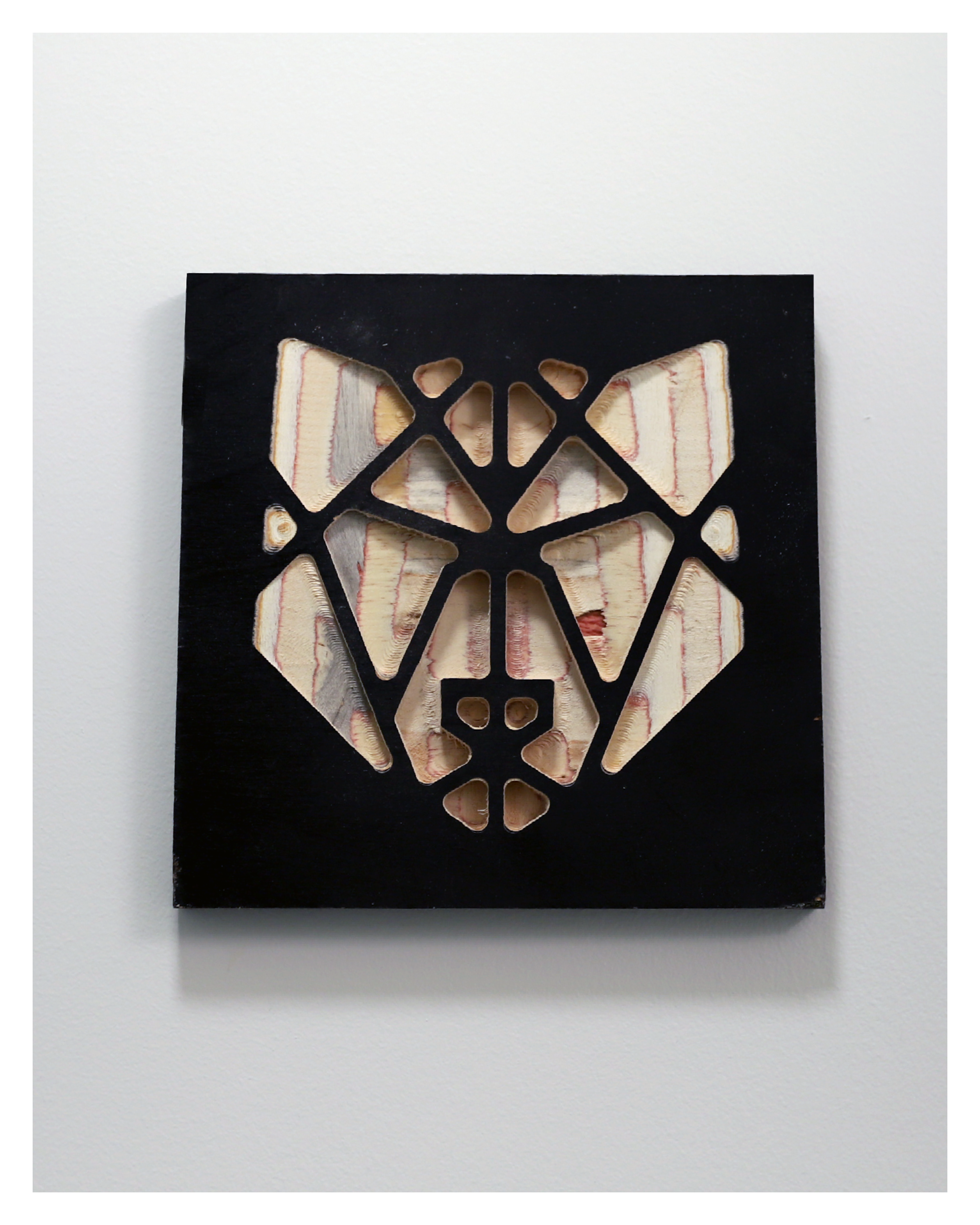 Bear — Carved Wood, 8×8"