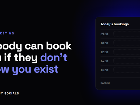Nobody can book you if they don’t know you exist