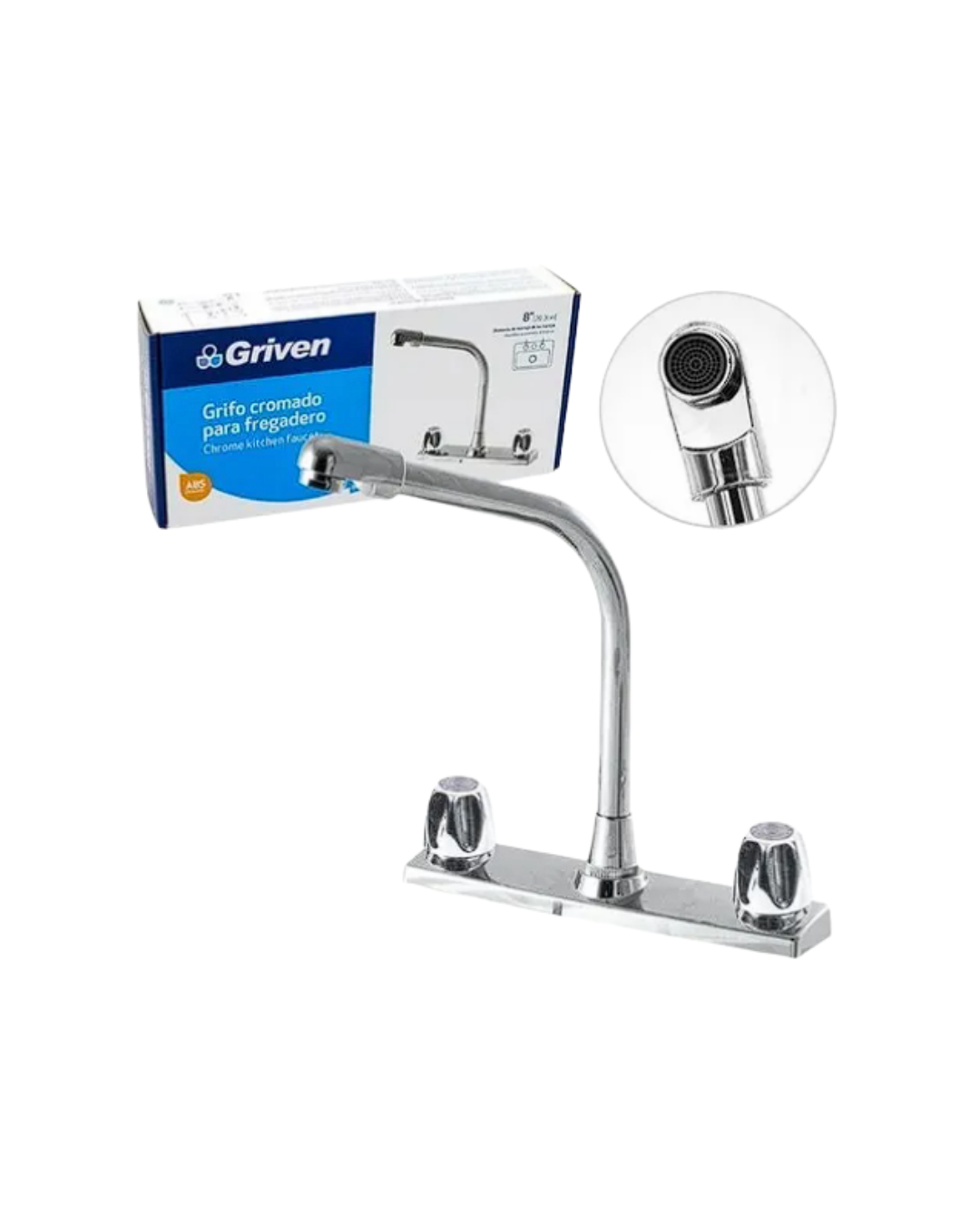 LLAVE FREGADERO DOBLE 8" ALTA GRIVE