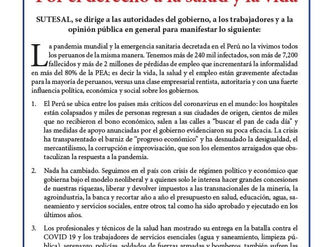 RENTA BÁSICA Y TRABAJO DIGNO, POR EL DERECHO A LA SALUD Y LA VIDA