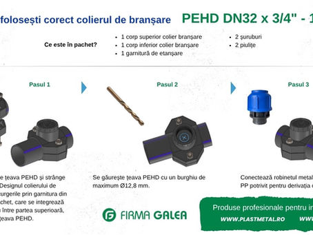 Știi cum se montează corect un colier de branșare PEHD?