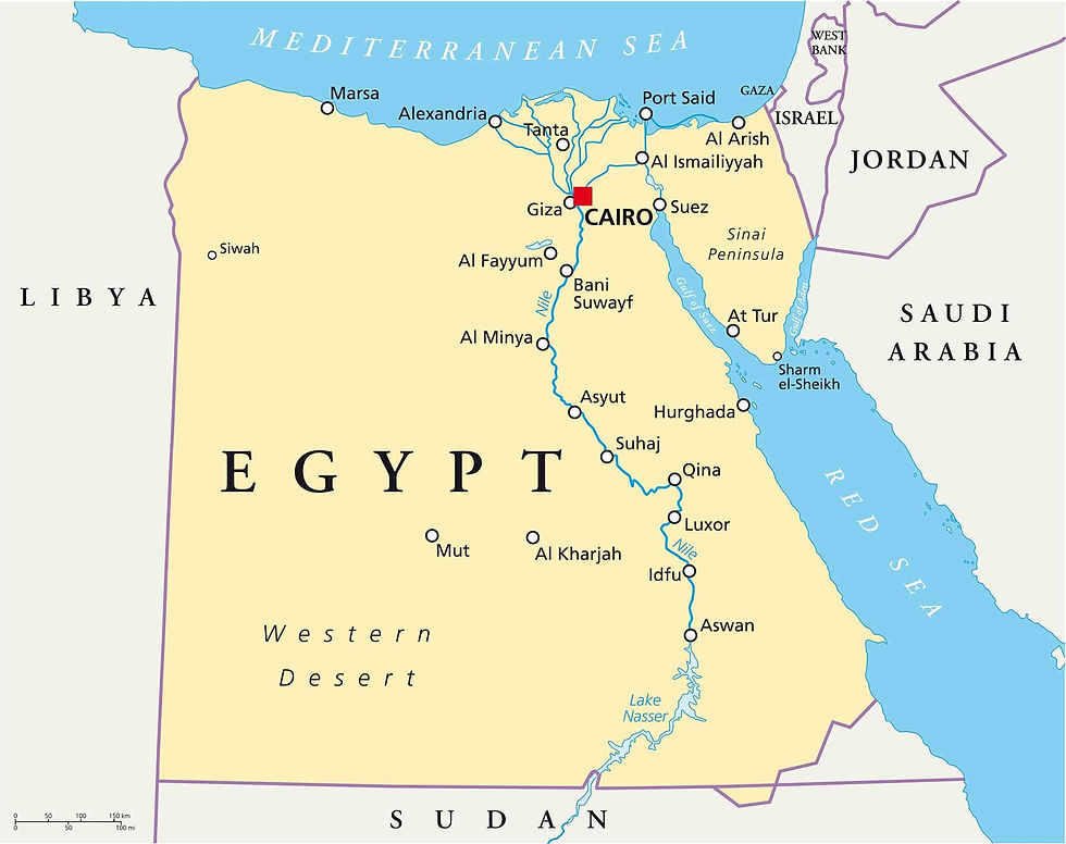map of Egypt