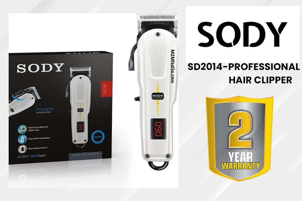 Miniatura: SODY SD1014 TAGLIACAPELLI RICARICABILE USB PROF ESSIONALE  REGOLABARBA   Hair Clipper  Rasoio capelli  elettrico