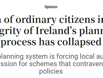 Irish Times opinion piece by our Chair