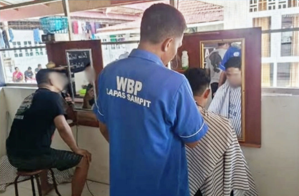 Lapas Sampit Perkuat Pembinaan Kemandirian WBP Lewat Pelatihan Barbershop