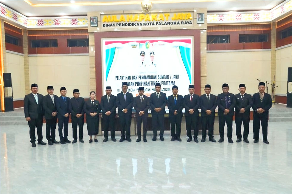 Fairid Naparin Lantik 12 Pejabat Pimpinan Tinggi Pratama Pemko Palangka Raya