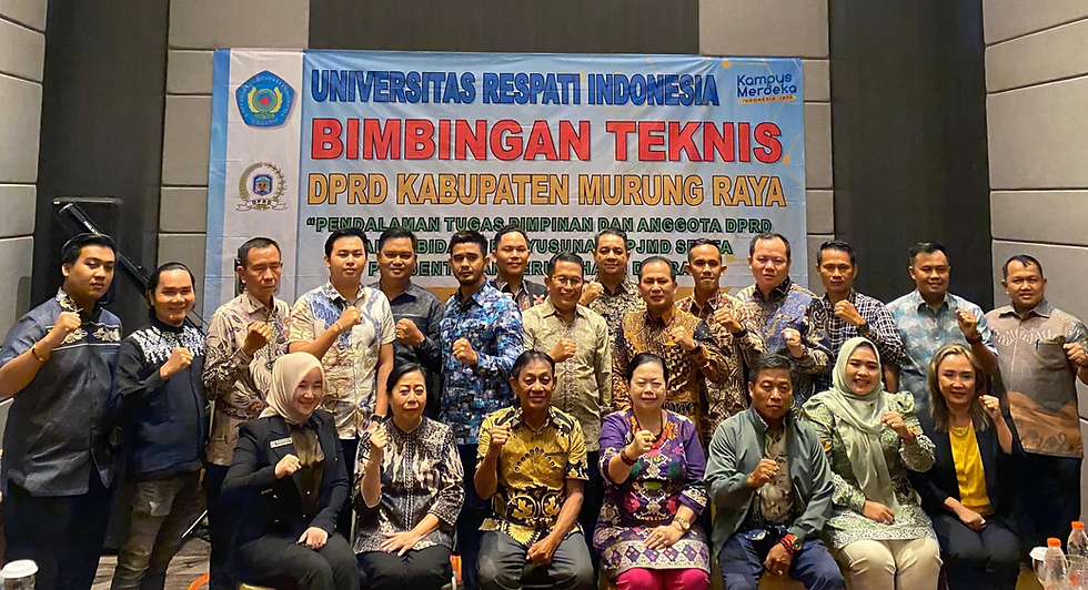 Para pemimpin dan anggota Dewan Perwakilan Rakyat Daerah (DPRD) Kabupaten Murung Raya yang mengikuti kegiatan Bimbingan Teknis (Bimtek).