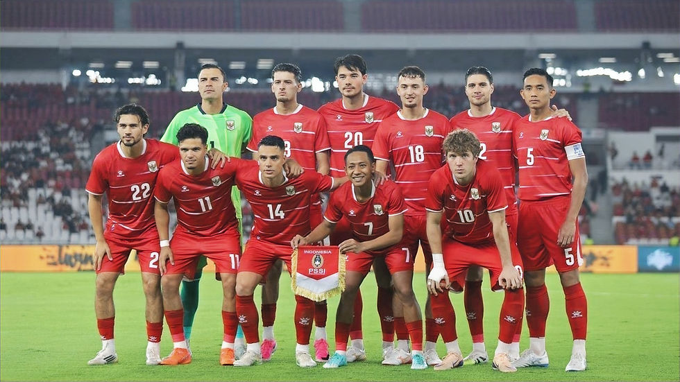 Susunan pemain utama Timnas Indonesia saat menghadapi Oman pada laga uji coba internasional di Stadion Utama Gelora Bung Karno (SUGBK), Jakarta, Jumat (5/6/2026). (Foto. Dok. Bagaskara Lazuardi)