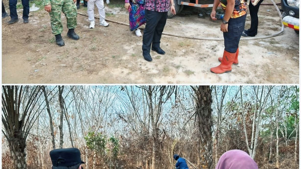 Bupati Kotim Tinjau Titik Asap di Jalan Jaksa Agung, Petugas Bergerak Lakukan Pendinginan