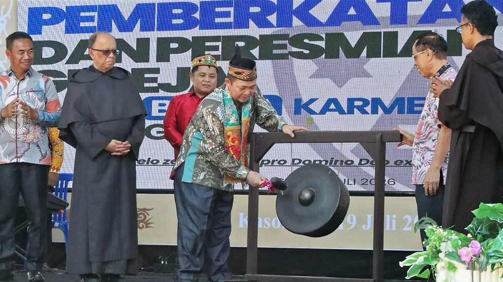 Bupati Katingan Saiful menghadiri peresmian Gereja Paroki Maria Bunda Karmel Kasongan. (Foto: Diskominfo Katingan)